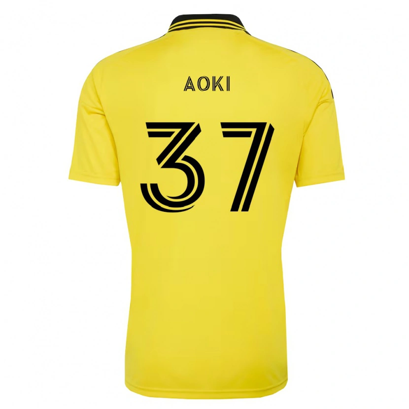 Danxen Dames Rui Aoki #37 Geel Zwart Thuisshirt Thuistenue 2026/27 T-Shirt België