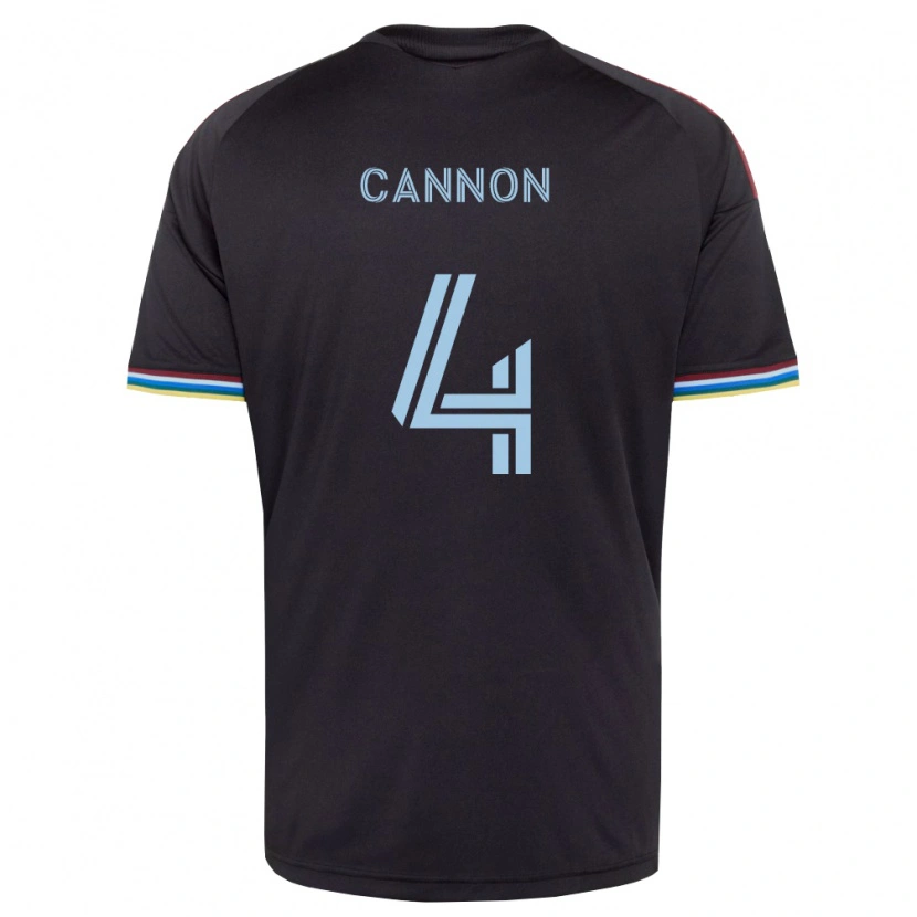 Danxen Dames Reggie Cannon #4 Zwart Hemelsblauw Thuisshirt Thuistenue 2026/27 T-Shirt België