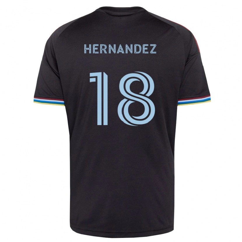 Danxen Dames Alex Hernandez #18 Zwart Hemelsblauw Thuisshirt Thuistenue 2026/27 T-Shirt België