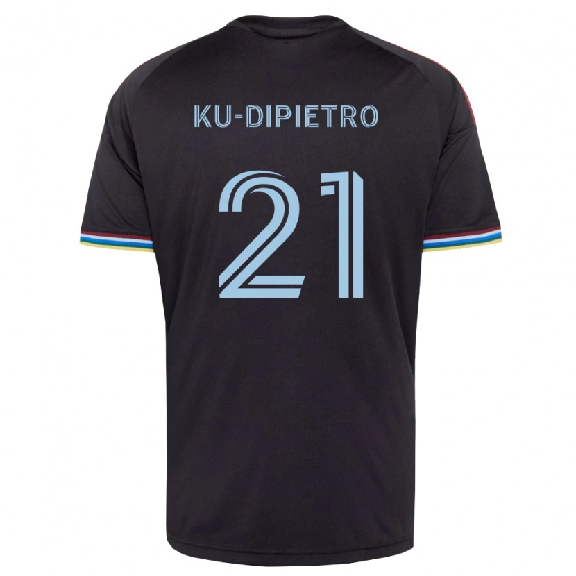 Danxen Dames Theodore Ku-Dipietro #21 Zwart Hemelsblauw Thuisshirt Thuistenue 2026/27 T-Shirt België
