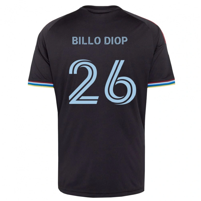 Danxen Dames Mamadou Billo Diop #26 Zwart Hemelsblauw Thuisshirt Thuistenue 2026/27 T-Shirt België