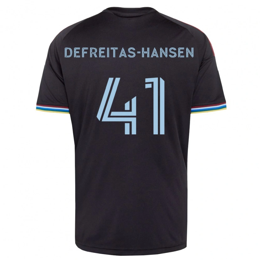Danxen Dames Nicolas Hansen #41 Zwart Hemelsblauw Thuisshirt Thuistenue 2026/27 T-Shirt België