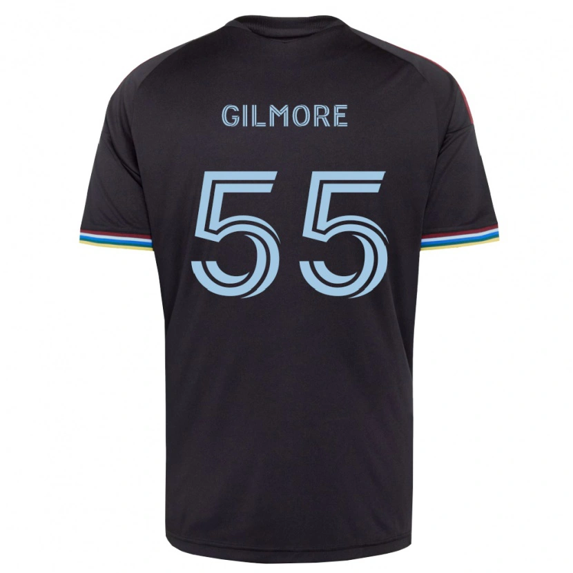 Danxen Dames Grant Gilmore #55 Zwart Hemelsblauw Thuisshirt Thuistenue 2026/27 T-Shirt België