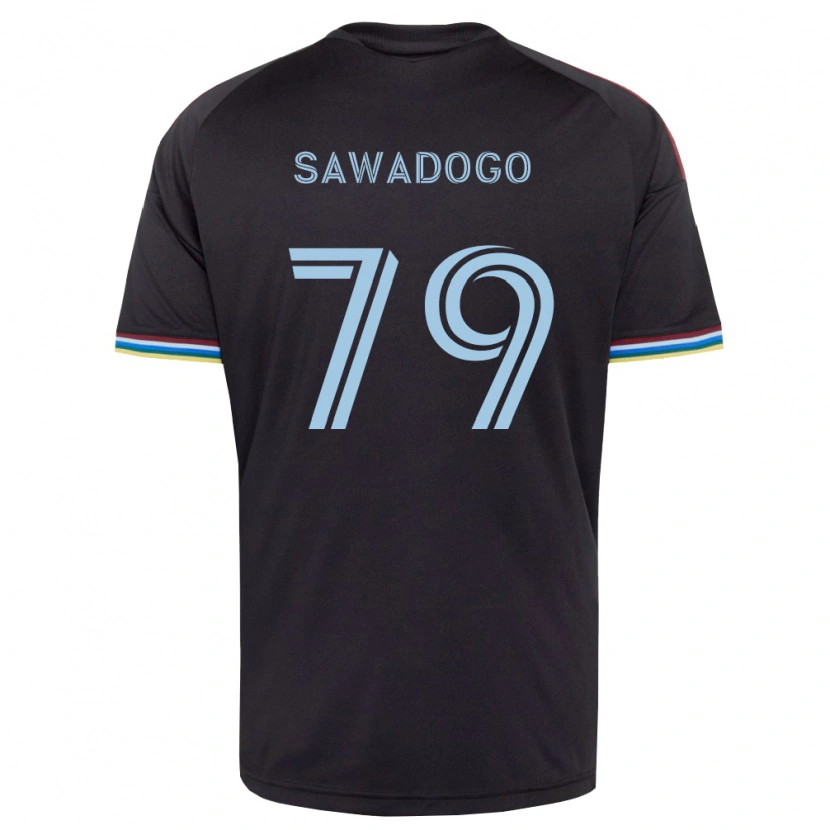 Danxen Dames Kamal Sawadogo #79 Zwart Hemelsblauw Thuisshirt Thuistenue 2026/27 T-Shirt België