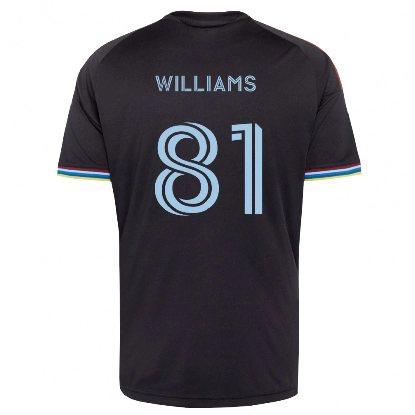 Danxen Dames Dash Williams #81 Zwart Hemelsblauw Thuisshirt Thuistenue 2026/27 T-Shirt België