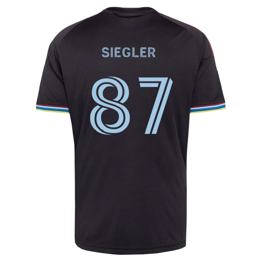 Danxen Dames Sebastian Siegler #87 Zwart Hemelsblauw Thuisshirt Thuistenue 2026/27 T-Shirt België