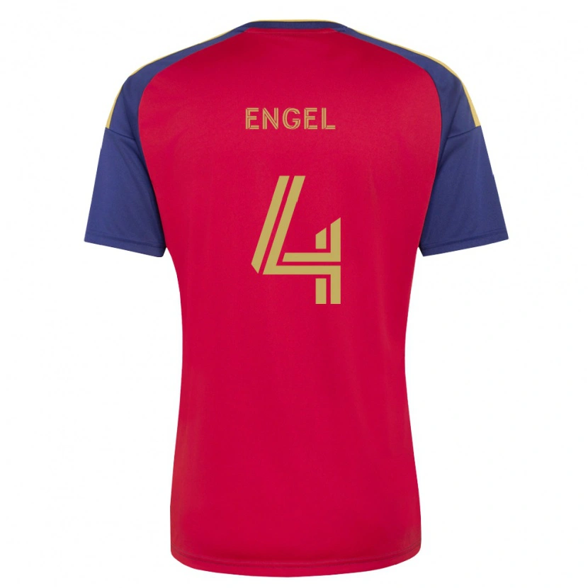 Danxen Dames Lukas Engel #4 Koninklijk Blauw Bruin Rood Thuisshirt Thuistenue 2026/27 T-Shirt België