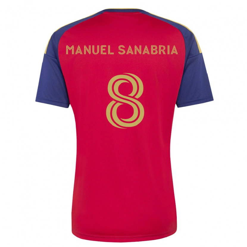 Danxen Dames Juan Manuel Sanabria #8 Koninklijk Blauw Bruin Rood Thuisshirt Thuistenue 2026/27 T-Shirt België