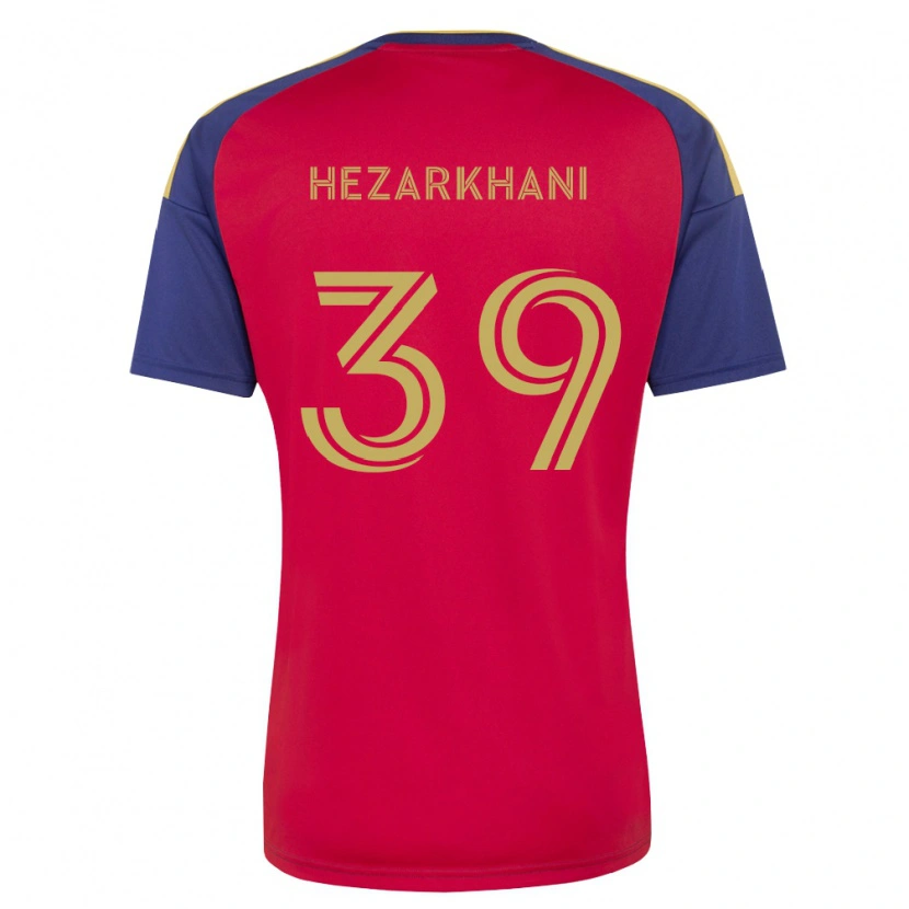 Danxen Dames Aiden Hezarkhani #39 Koninklijk Blauw Bruin Rood Thuisshirt Thuistenue 2026/27 T-Shirt België