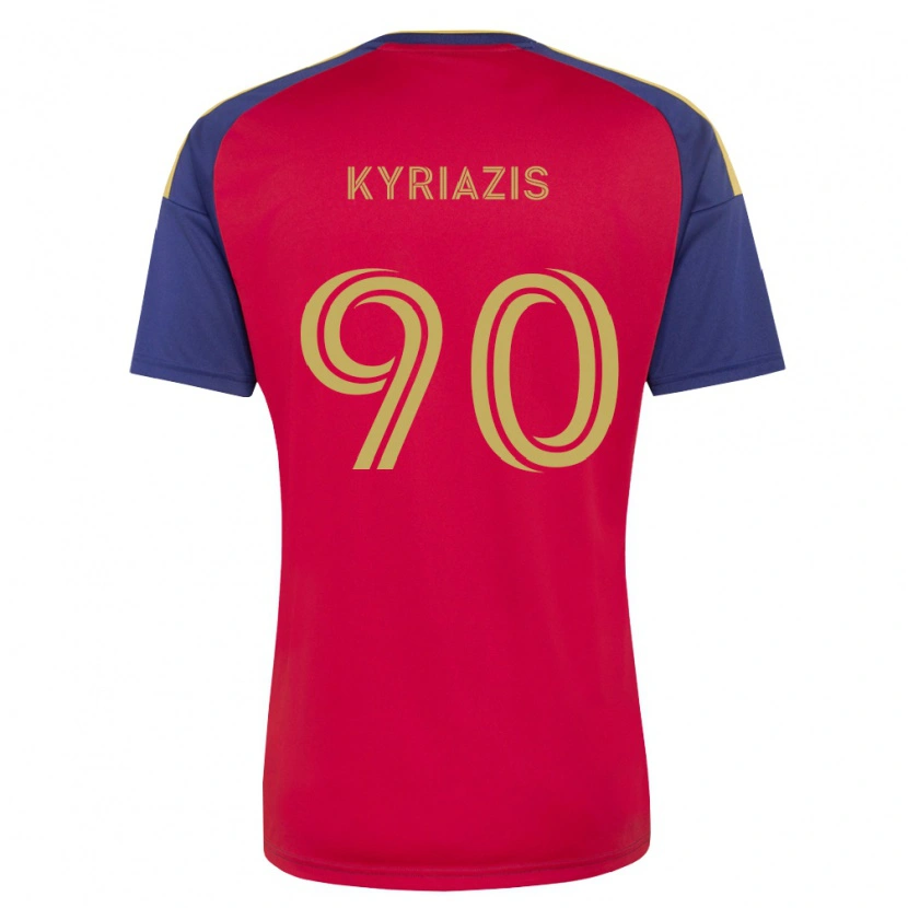 Danxen Dames Konstantinos Kyriazis #90 Koninklijk Blauw Bruin Rood Thuisshirt Thuistenue 2026/27 T-Shirt België