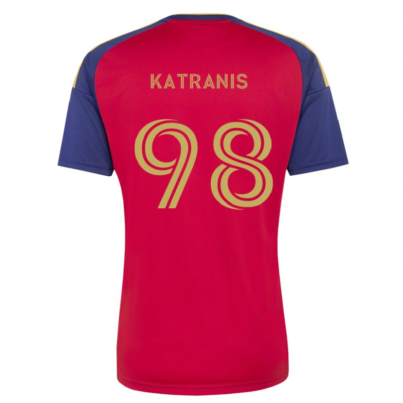 Danxen Dames Alexandros Katranis #98 Koninklijk Blauw Bruin Rood Thuisshirt Thuistenue 2026/27 T-Shirt België