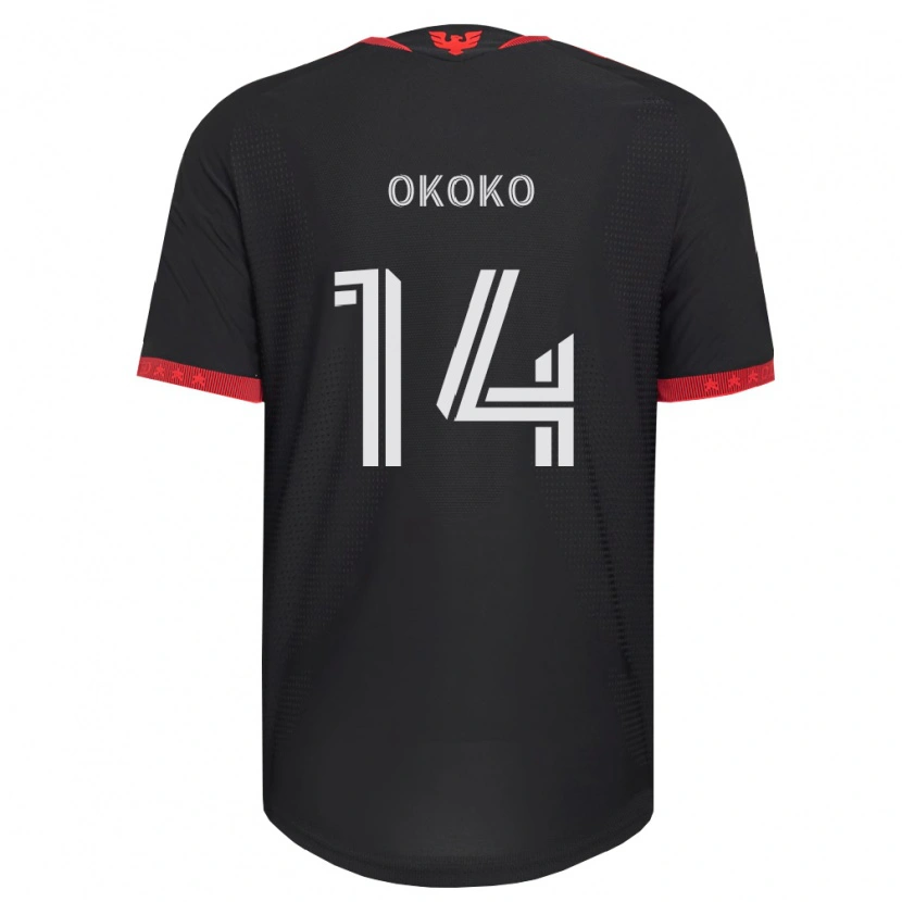 Danxen Dames Lohamba Okoko #14 Zwart Wit Rood Thuisshirt Thuistenue 2026/27 T-Shirt België