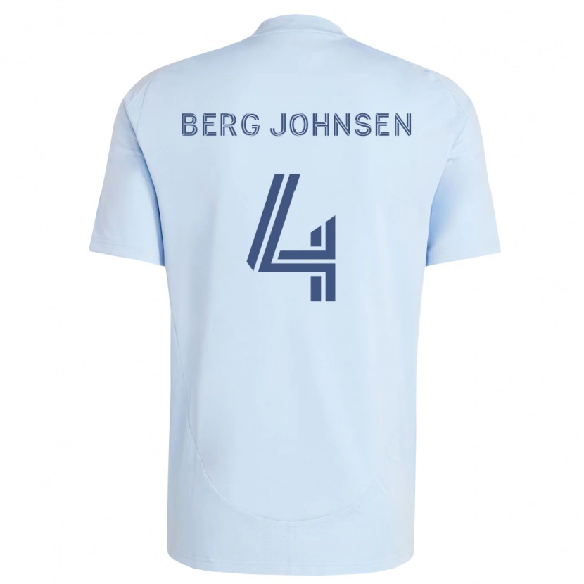Danxen Dames Lasse Berg Johnsen #4 Lichtblauw Lichtgrijs Thuisshirt Thuistenue 2026/27 T-Shirt België