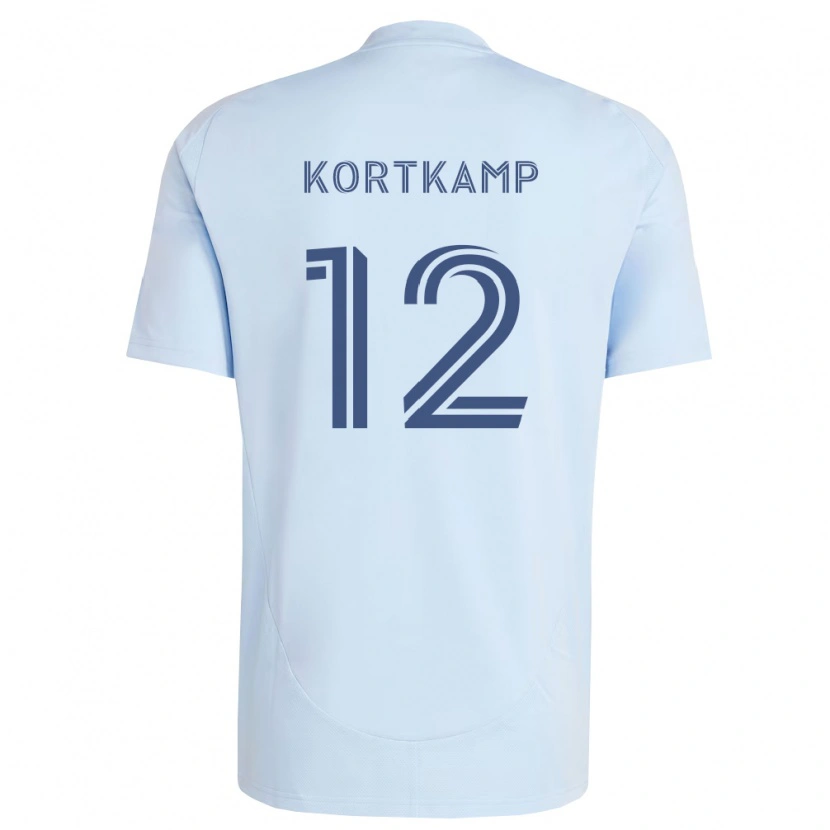 Danxen Dames Jack Kortkamp #12 Lichtblauw Lichtgrijs Thuisshirt Thuistenue 2026/27 T-Shirt België