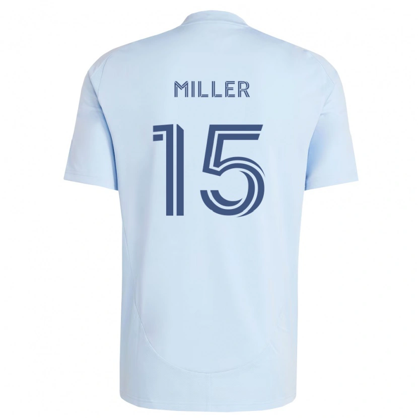 Danxen Dames Jansen Miller #15 Lichtblauw Lichtgrijs Thuisshirt Thuistenue 2026/27 T-Shirt België