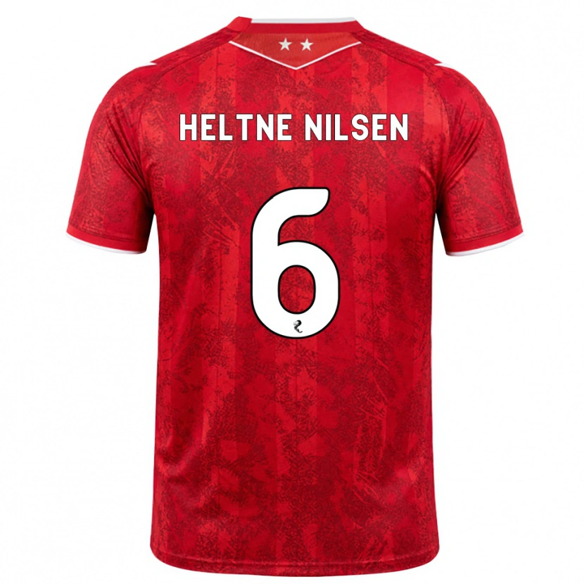 Danxen Dames Sivert Heltne Nilsen #6 Rood Wit Thuisshirt Thuistenue 2026/27 T-Shirt België