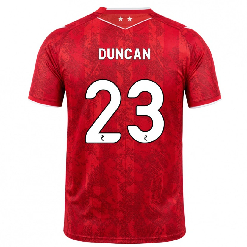 Danxen Dames Ryan Duncan #23 Rood Wit Thuisshirt Thuistenue 2026/27 T-Shirt België