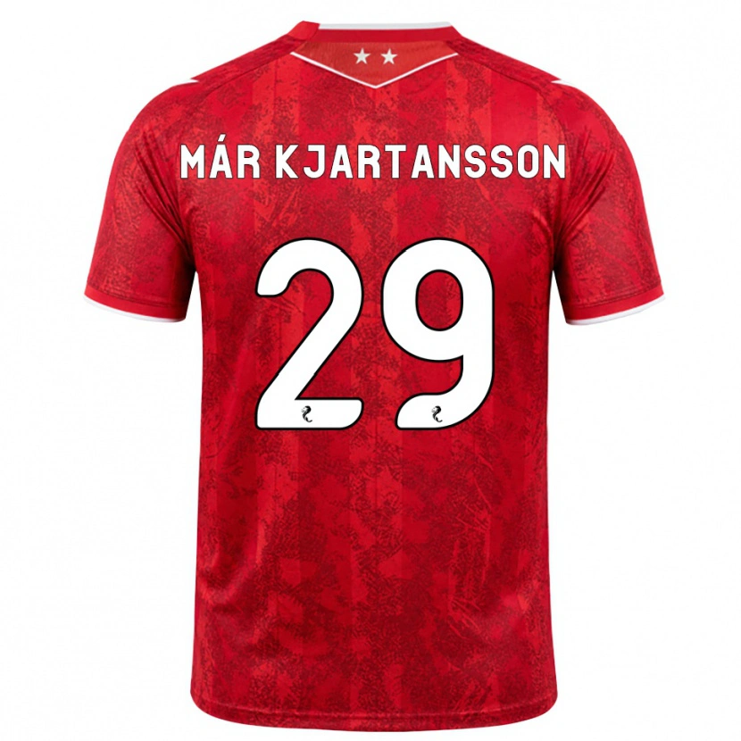 Danxen Dames Kjartan Már Kjartansson #29 Rood Wit Thuisshirt Thuistenue 2026/27 T-Shirt België