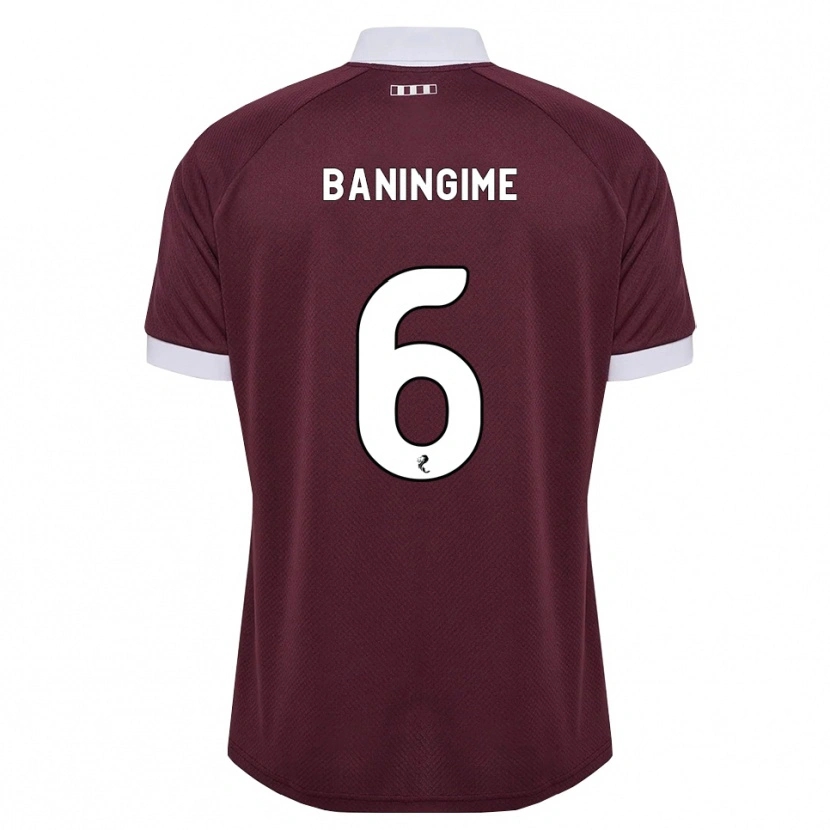 Danxen Dames Beni Baningime #6 Bordeauxrood Wit Thuisshirt Thuistenue 2026/27 T-Shirt België