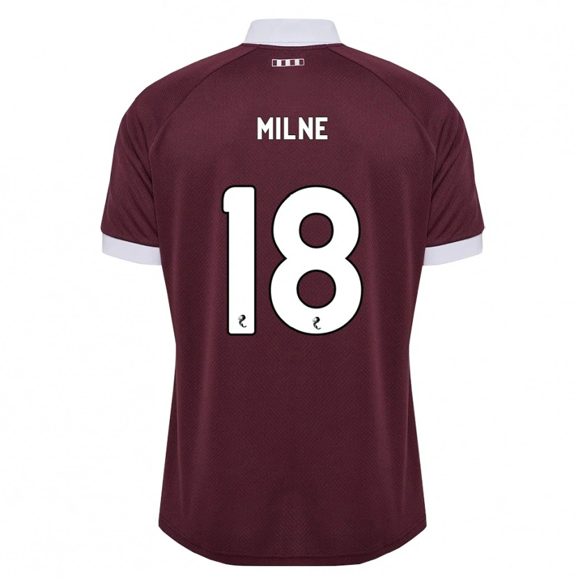 Danxen Dames Harry Milne #18 Bordeauxrood Wit Thuisshirt Thuistenue 2026/27 T-Shirt België