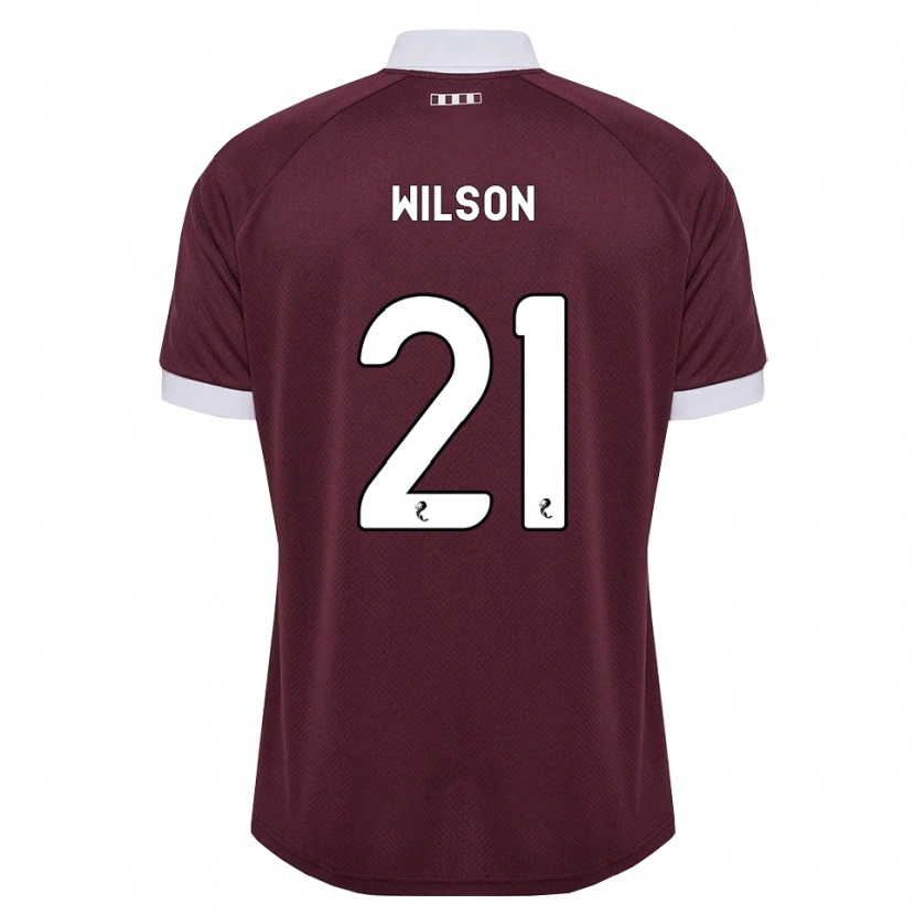 Danxen Dames James Wilson #21 Bordeauxrood Wit Thuisshirt Thuistenue 2026/27 T-Shirt België