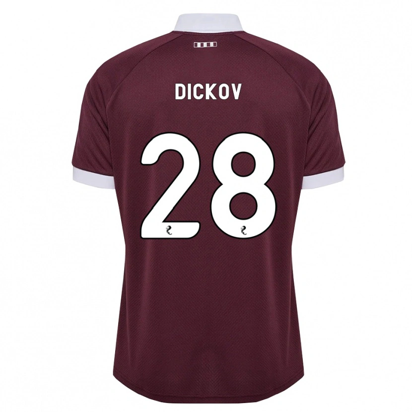 Danxen Dames Sam Dickov #28 Bordeauxrood Wit Thuisshirt Thuistenue 2026/27 T-Shirt België
