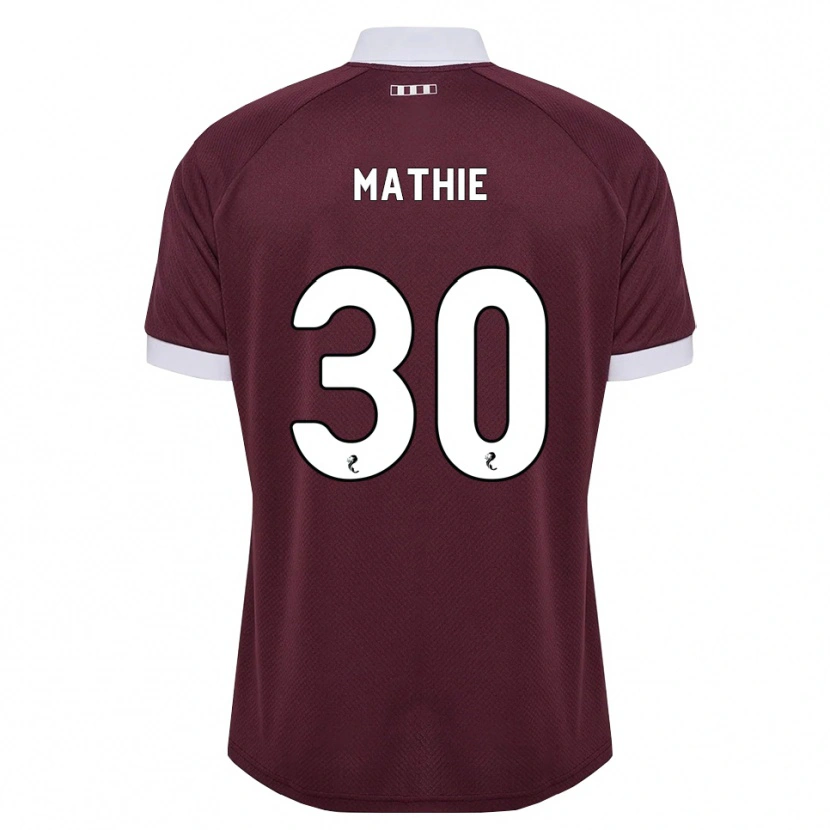 Danxen Dames Jayden Mathie #30 Bordeauxrood Wit Thuisshirt Thuistenue 2026/27 T-Shirt België