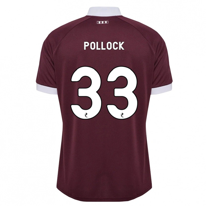 Danxen Dames Finlay Pollock #33 Bordeauxrood Wit Thuisshirt Thuistenue 2026/27 T-Shirt België