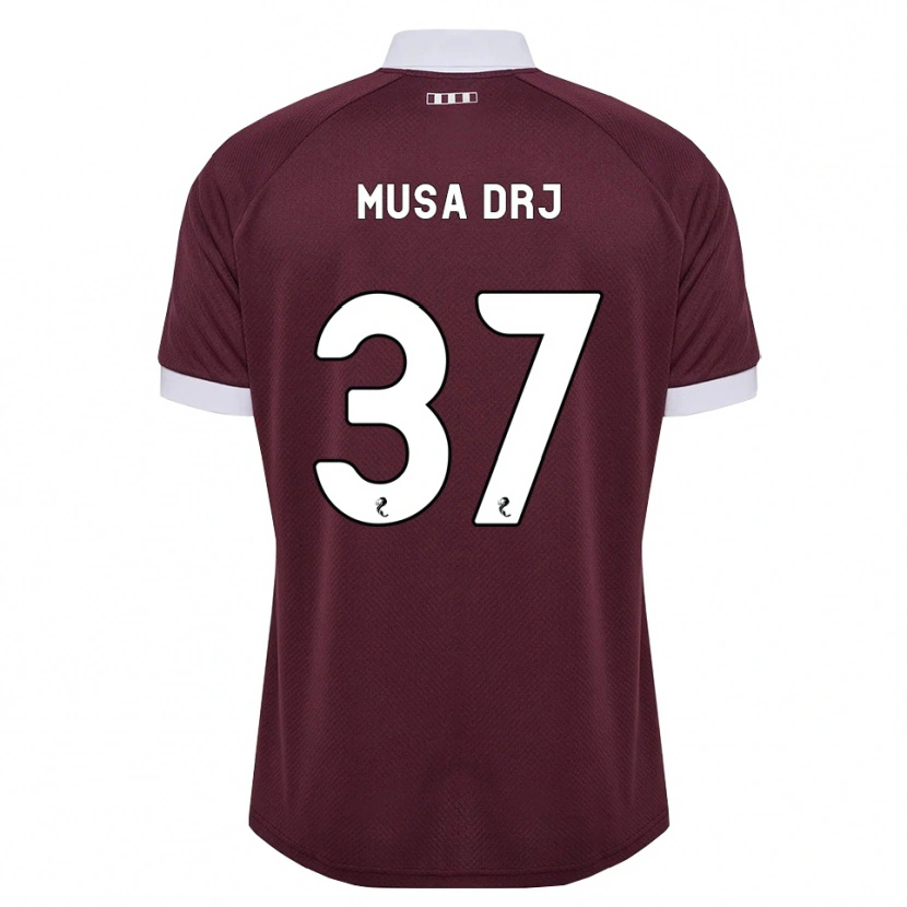 Danxen Dames Musa Drammeh #37 Bordeauxrood Wit Thuisshirt Thuistenue 2026/27 T-Shirt België