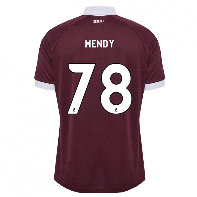 Danxen Dames Laurent Mendy #78 Bordeauxrood Wit Thuisshirt Thuistenue 2026/27 T-Shirt België