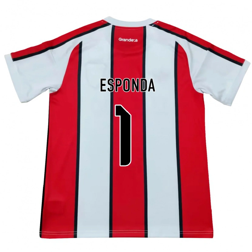 Danxen Dames Lara Esponda #1 Wit Rood Zwart Uitshirt Uittenue 2026/27 T-Shirt België