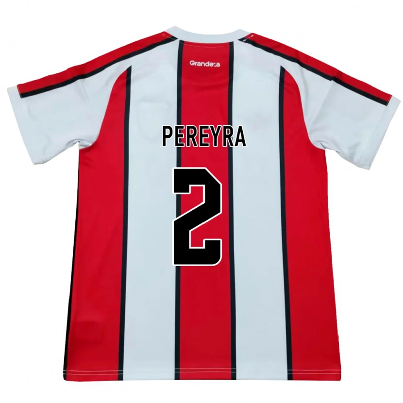Danxen Dames Cirilo Pereyra #2 Wit Rood Zwart Uitshirt Uittenue 2026/27 T-Shirt België