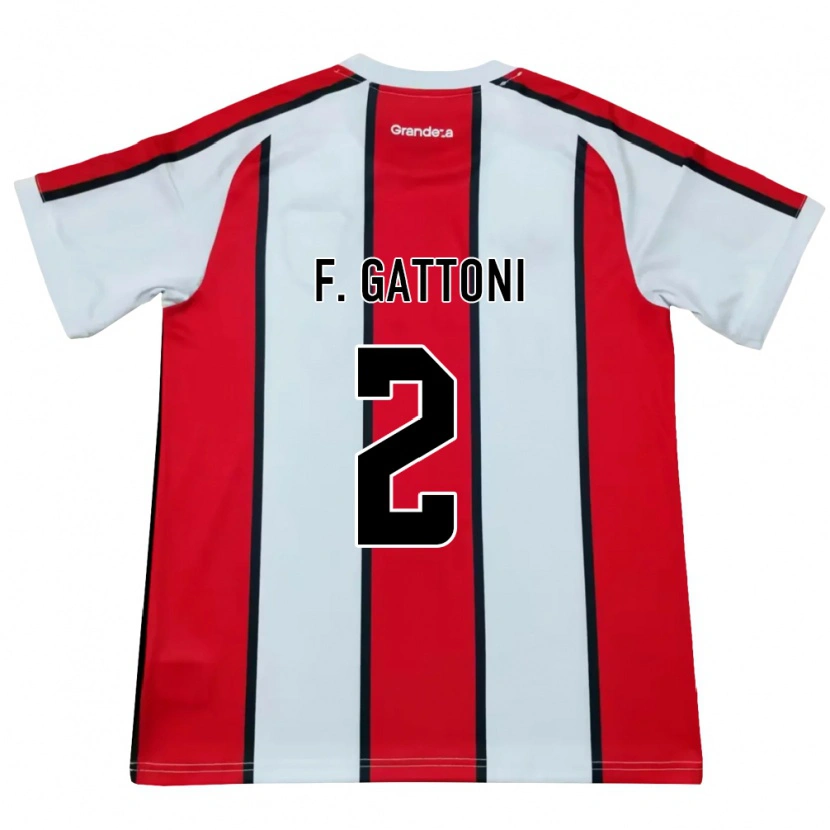 Danxen Dames Federico Gattoni #2 Wit Rood Zwart Uitshirt Uittenue 2026/27 T-Shirt België