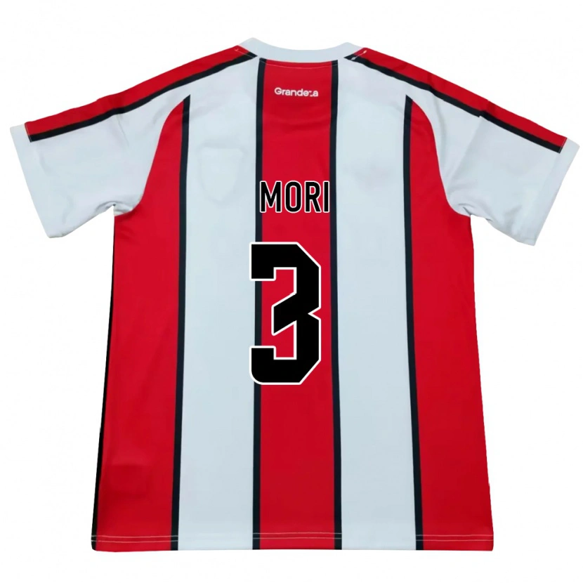 Danxen Dames Ramiro Funes Mori #3 Wit Rood Zwart Uitshirt Uittenue 2026/27 T-Shirt België