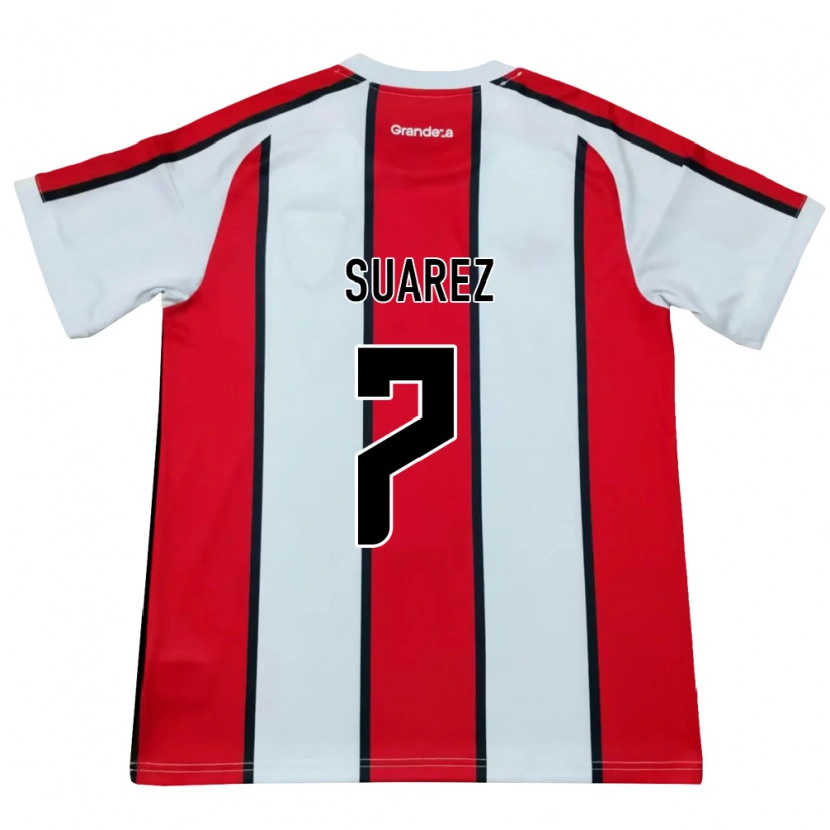 Danxen Dames Matias Suarez #7 Wit Rood Zwart Uitshirt Uittenue 2026/27 T-Shirt België