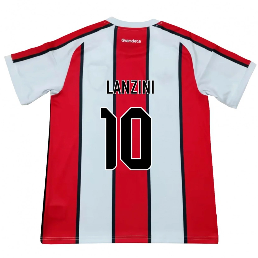 Danxen Dames Manuel Lanzini #10 Wit Rood Zwart Uitshirt Uittenue 2026/27 T-Shirt België