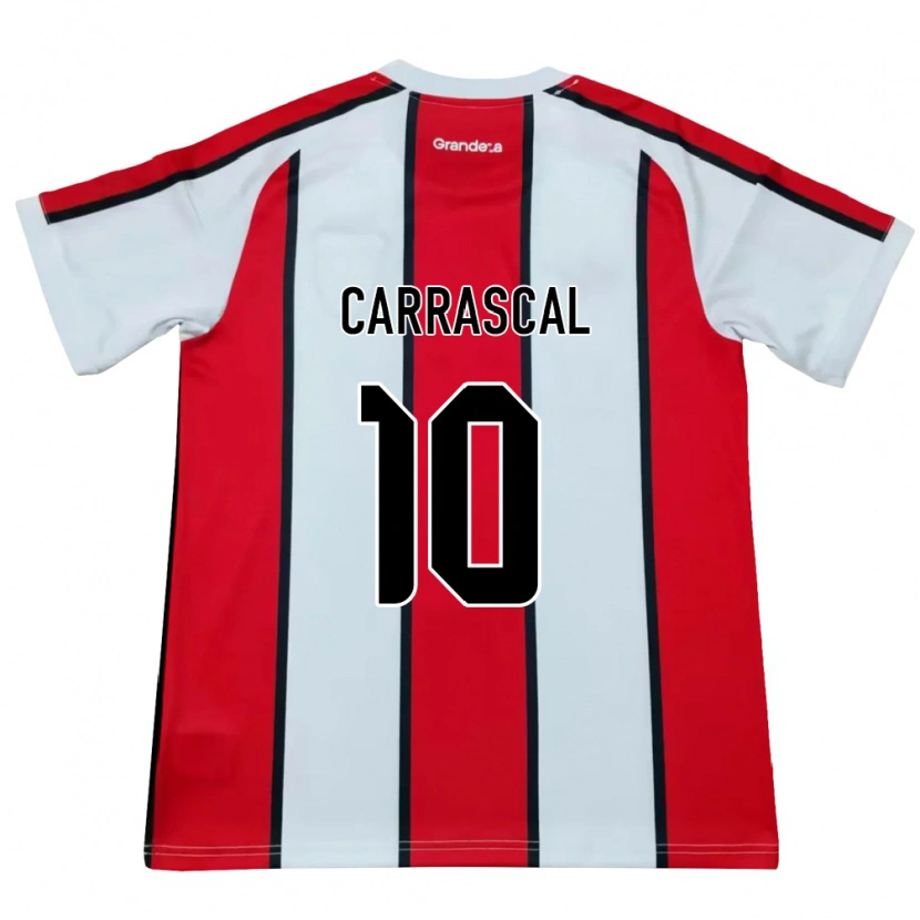Danxen Dames Jorge Carrascal #10 Wit Rood Zwart Uitshirt Uittenue 2026/27 T-Shirt België