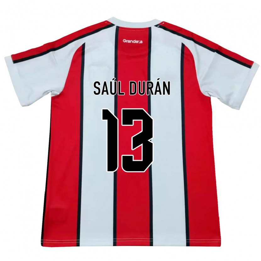 Danxen Dames Saúl Durán #13 Wit Rood Zwart Uitshirt Uittenue 2026/27 T-Shirt België