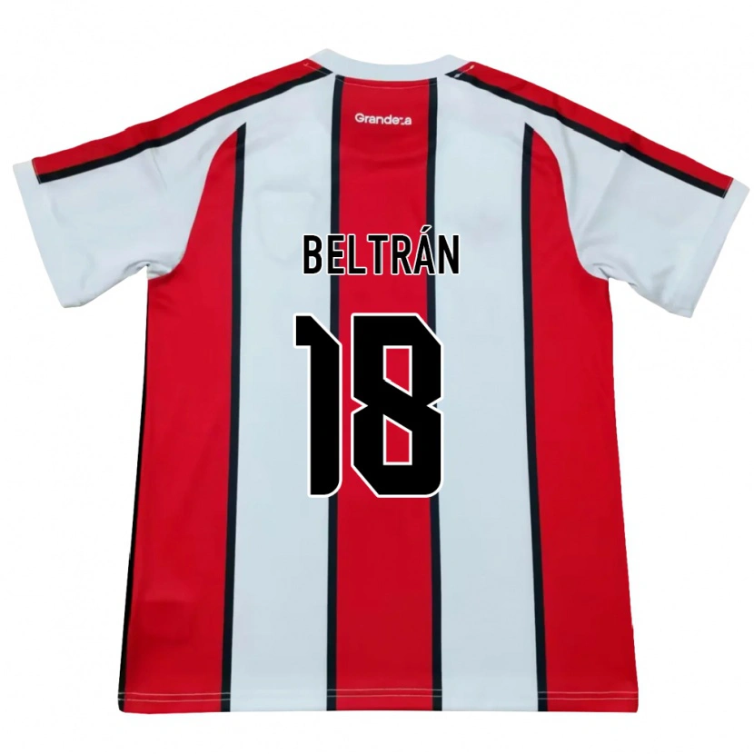 Danxen Dames Lucas Beltrán #18 Wit Rood Zwart Uitshirt Uittenue 2026/27 T-Shirt België