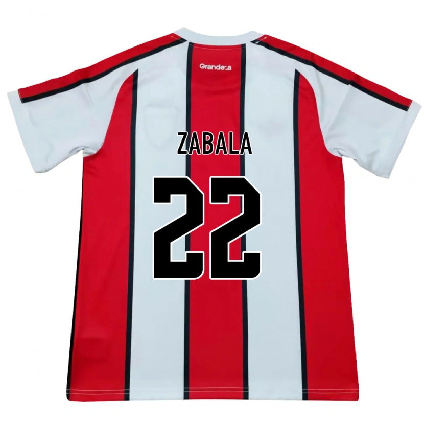 Danxen Dames Daniel Zabala #22 Wit Rood Zwart Uitshirt Uittenue 2026/27 T-Shirt België