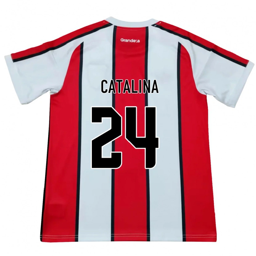 Danxen Dames Catalina Julia Primo #24 Wit Rood Zwart Uitshirt Uittenue 2026/27 T-Shirt België