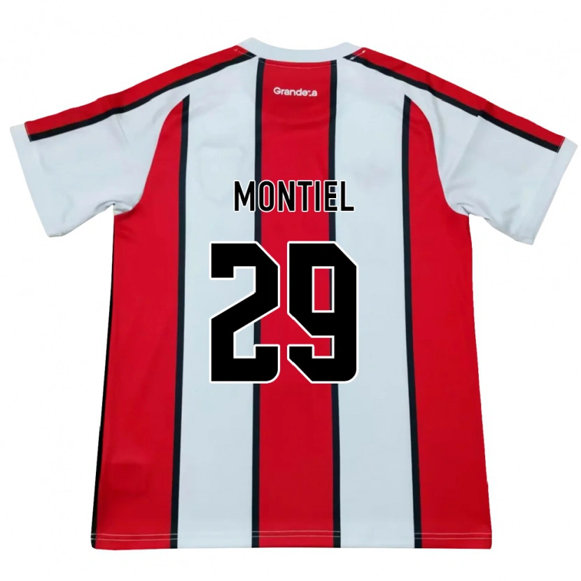 Danxen Dames Gonzalo Montiel #29 Wit Rood Zwart Uitshirt Uittenue 2026/27 T-Shirt België