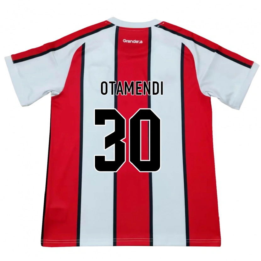 Danxen Dames Nicolás Otamendi #30 Wit Rood Zwart Uitshirt Uittenue 2026/27 T-Shirt België