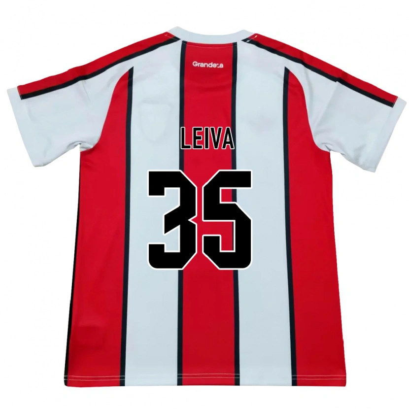 Danxen Dames Tobías Leiva #35 Wit Rood Zwart Uitshirt Uittenue 2026/27 T-Shirt België