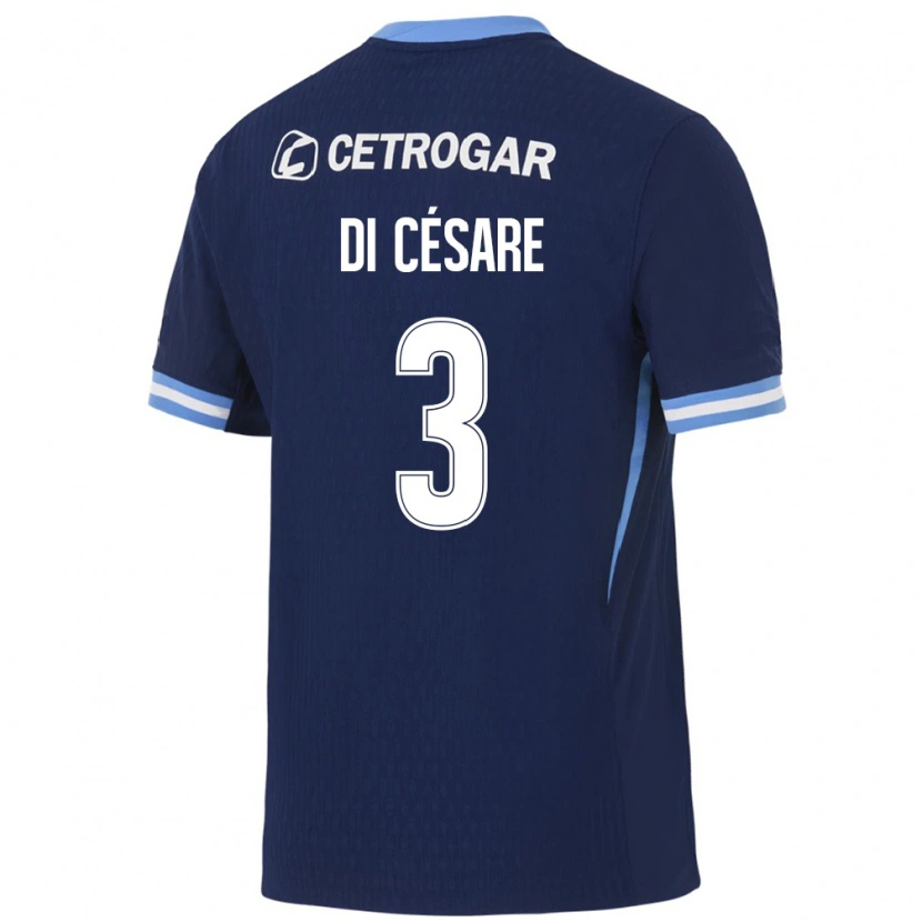 Danxen Dames Marco Di Césare #3 Koninklijk Blauw Lichtblauw Wit Uitshirt Uittenue 2026/27 T-Shirt België
