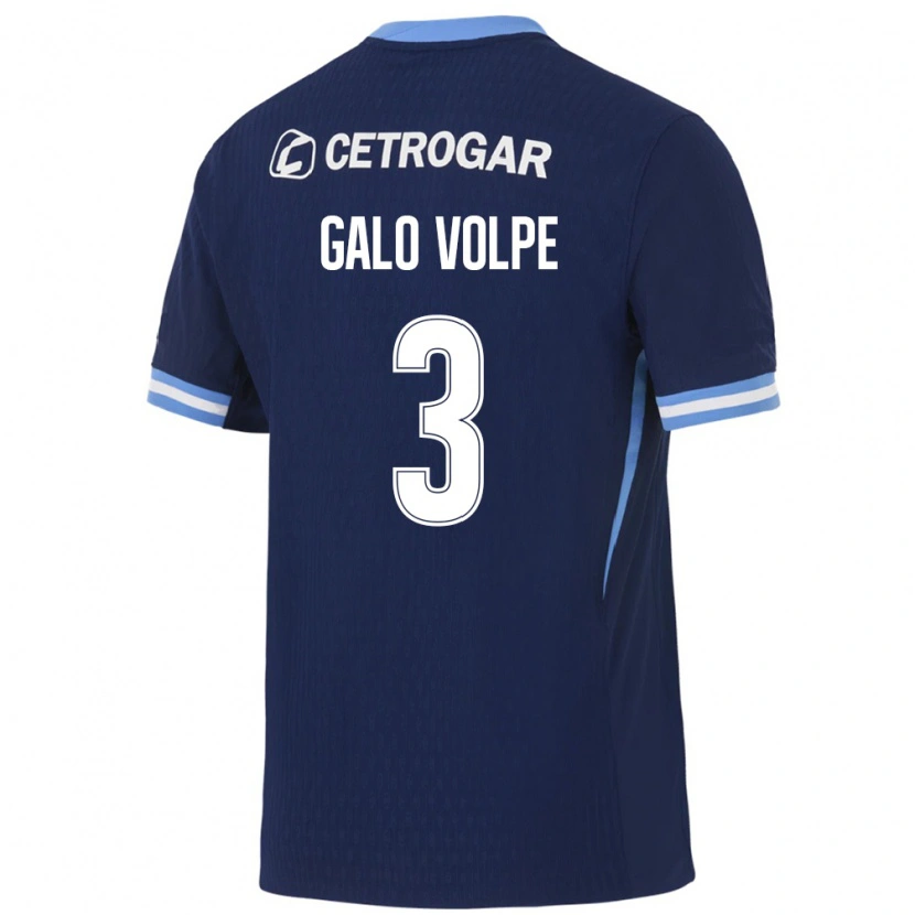 Danxen Dames Galo Volpe #3 Koninklijk Blauw Lichtblauw Wit Uitshirt Uittenue 2026/27 T-Shirt België