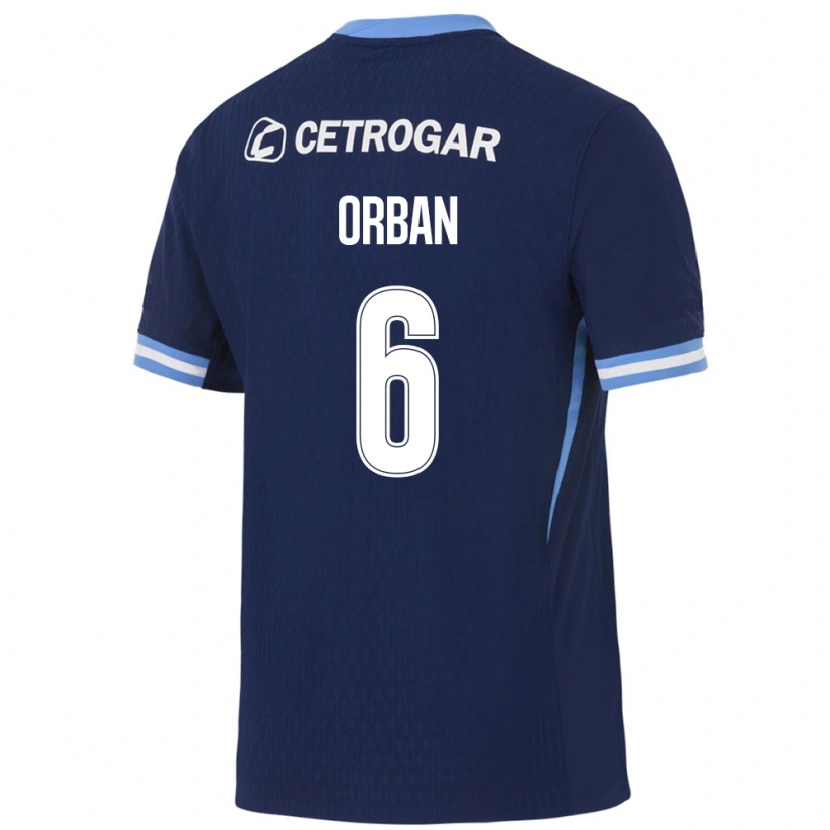 Danxen Dames Lucas Orban #6 Koninklijk Blauw Lichtblauw Wit Uitshirt Uittenue 2026/27 T-Shirt België
