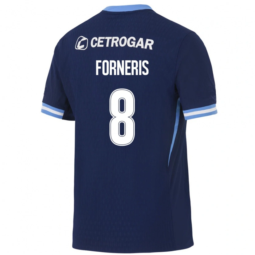 Danxen Dames Alan Forneris #8 Koninklijk Blauw Lichtblauw Wit Uitshirt Uittenue 2026/27 T-Shirt België