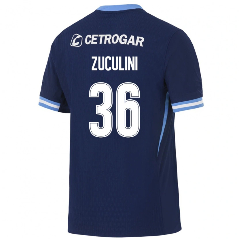 Danxen Dames Bruno Zuculini #36 Koninklijk Blauw Lichtblauw Wit Uitshirt Uittenue 2026/27 T-Shirt België
