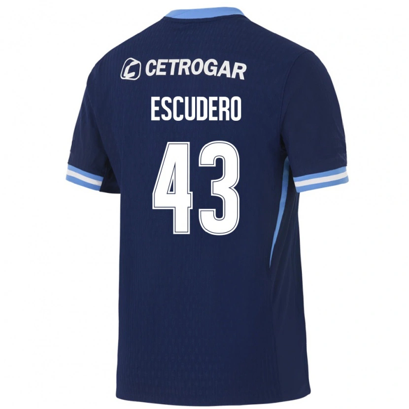 Danxen Dames Gonzalo Escudero #43 Koninklijk Blauw Lichtblauw Wit Uitshirt Uittenue 2026/27 T-Shirt België